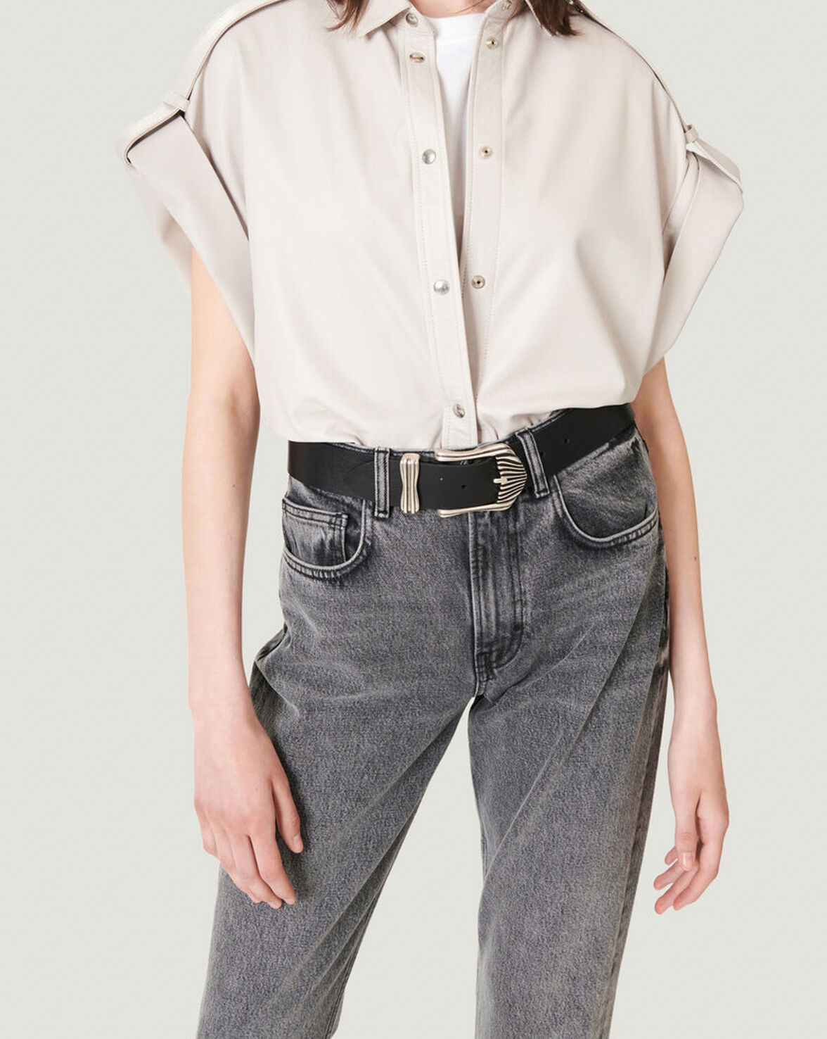 KENDO OVERSIZED LEATHER SHIRT image number null